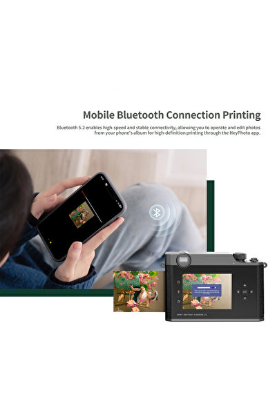 HPRT Z3 Instant Print Camera – 2.8" Screen Instant Editing & Printing Camera (Brown)