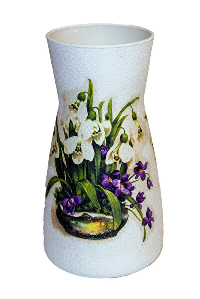 Kumiko Art Vaza decorata cu ghiocei