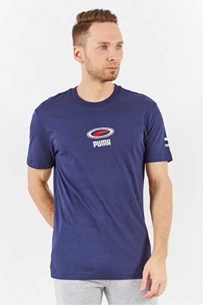 Puma Men Regular Fit Short Sleeve Training T-shirt, Navy