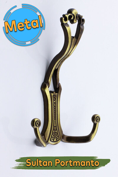 Badem10 Sultan Antik Sarı Vestiyer Askısı Portmanto Dolap Askısı Askılık Duva...