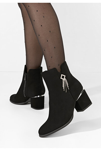 B T Shoes Γυναικεία Μποτίνια Centi Μαύρα