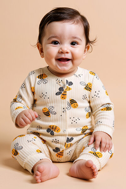 Tuabella 100% Cotton Baby Romper with Front Snaps