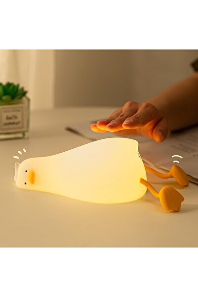 O Ozone مصباح بطة مستلقية على ضوء ليلي على شكل بطة، مصباح ليلي للأطفال مع 3 س...