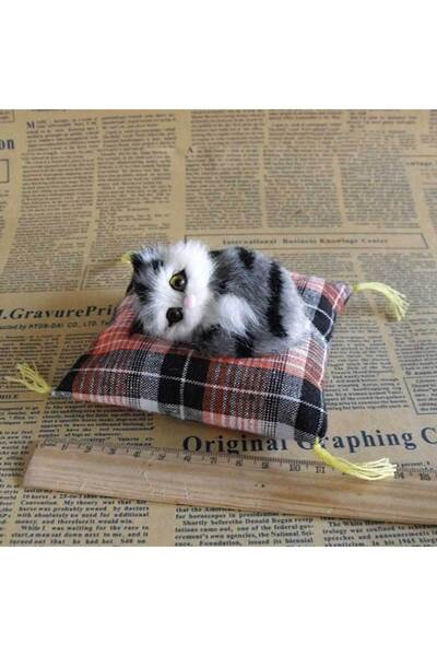Choice Grey Simulation Cat Toy Ornaments Simulation Animal Flower Cat Cloth C...