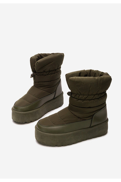 B T Shoes Γυναικείες Μπότες Χιονιού Emorana πρασινο