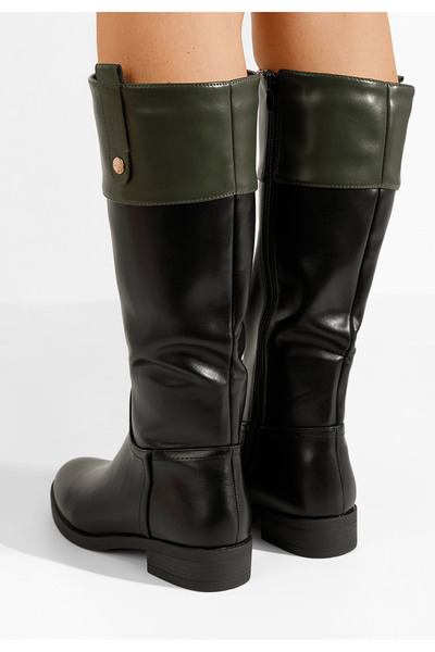 B T Shoes Černé dámské nízké kozačky Zerieva V4