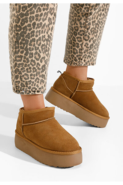 B T Shoes Μπότες τύπου ug με πλατφόρμα Nalya V2 ταμπά