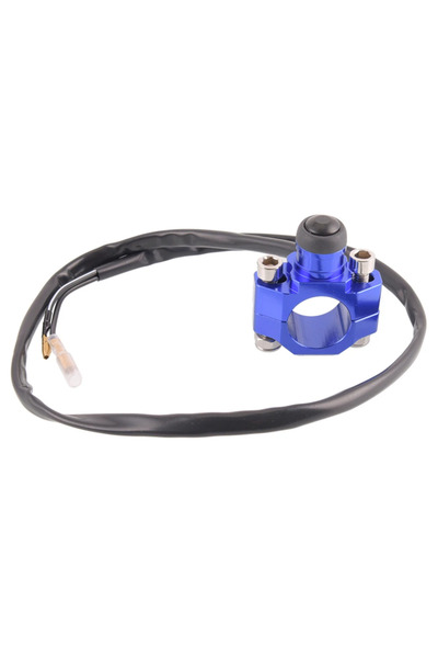 Choice4 Blue CNC Motorcycle Universal Stop Start Kill Switch Button With Rota...