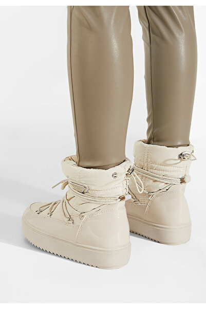 B T Shoes Γυναικείες Μπότες Χιονιού Andaraia μπεζ