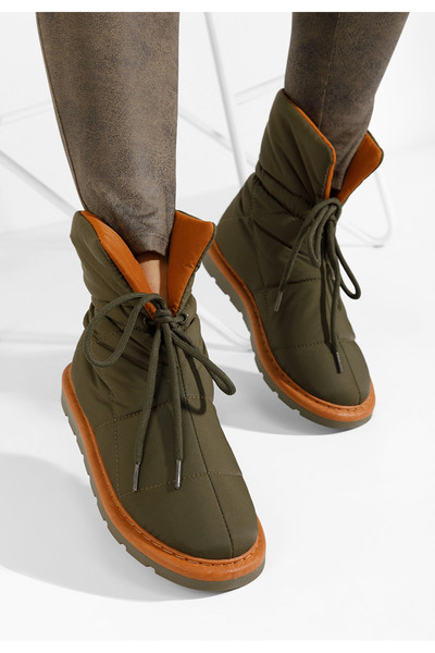 B T Shoes Γυναικείες Μπότες Χιονιού Helasa πρασινο