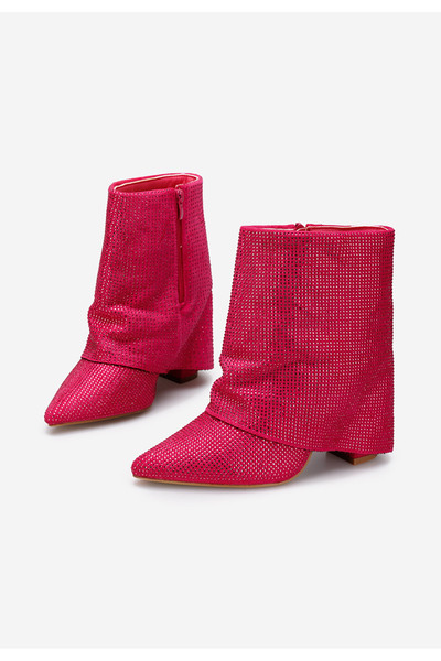 B T Shoes Μποτάκια με τακούνι ροζ Domina