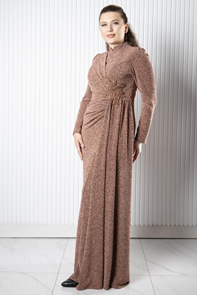 SUBU TASARIM Sahra Evening Dress Copper Tbsahn276