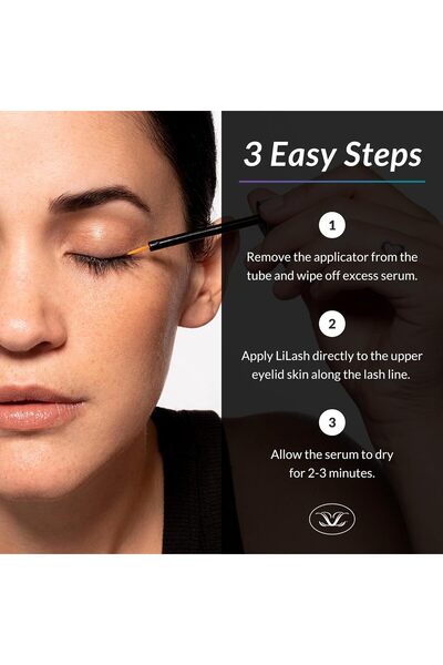 Lilash Beauty LiLash Purified Eyelash Physician-Formulated Serum for Fuller & Longer Looking Eyelashes, 3-Months S