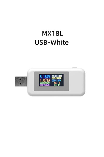 Choice5 MX18L-White 10 in 1 DC Type-C USB Tester Current 4-30V Voltage Meter ...