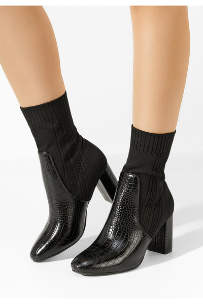 B T Shoes Botine tip soseta Armeta negre