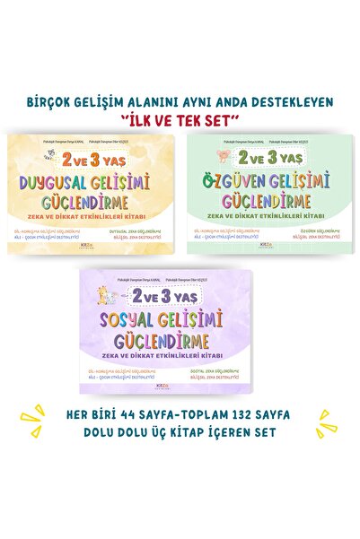 kitza yayınları 2 VE 3 YAŞ İÇİN EĞİTİCİ ETKİNLİK SETİ (DUYGUSAL,SOSYAL,ZİHİNS...
