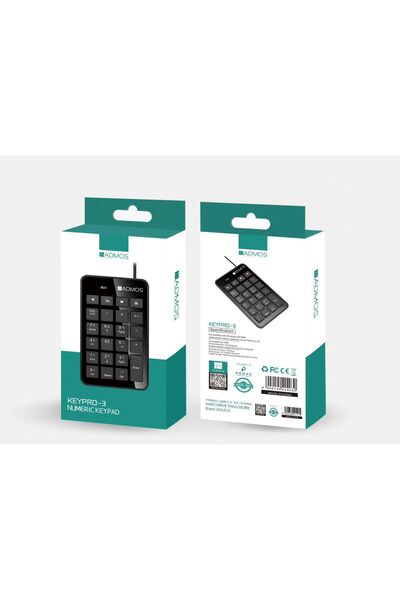 Generic Wired USB 23 Keys Numeric Slim Mini Number Keypad With 4 Office Hotkeys