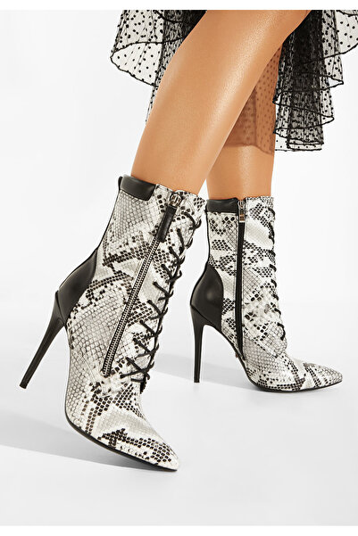 B T Shoes Botine elegante gri Vittoria