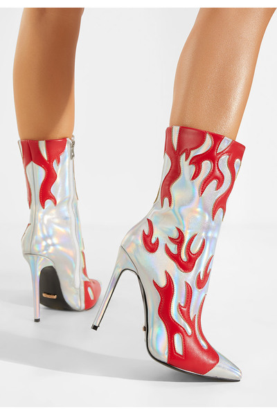 B T Shoes Μποτάκια με λεπτο τακουνι ασιμι Maia
