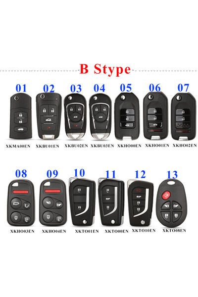 Choice32 مفتاح سيارة بأسلاك عالمي عن بعد من سلسلة XK B 12 Xhorse VVDI XKKF02E...
