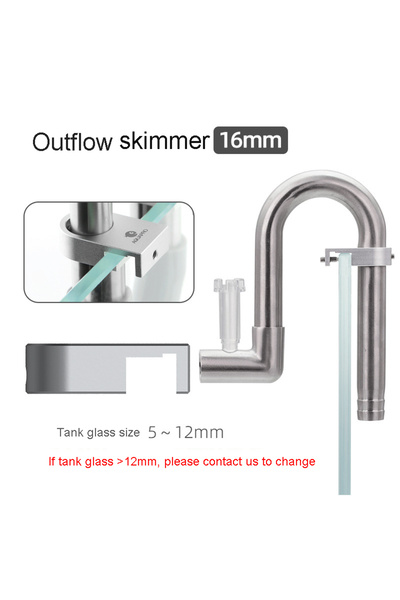 Choice4 مقشدة صغيرة من الفولاذ المقاوم للصدأ من أكوابرو 16، مدخل ومخرج وأنابي...