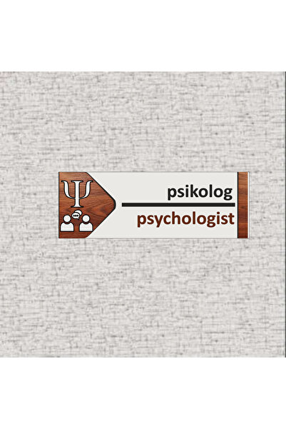sıradışıhediyem Metal psikolog Ofis Oda Kapı İsimliği Yönlendirme Tabelası Le...