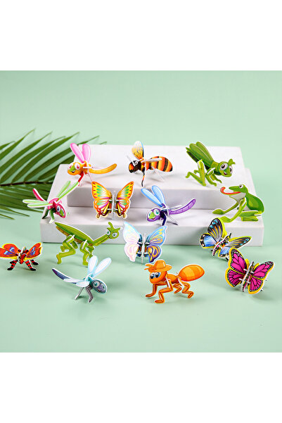 Choice3 ٢٠ قطعة حشرات، ٢٠ قطعة حيوانات كرتونية، أحجية إسفنجية ثلاثية الأبعاد،...