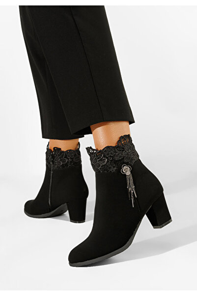 B T Shoes Елегантни черни боти Natira