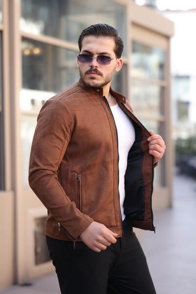 ByTrend Sleeve Detail Judge Collar Suede Seasonal Coat Bl 1710_60286-1