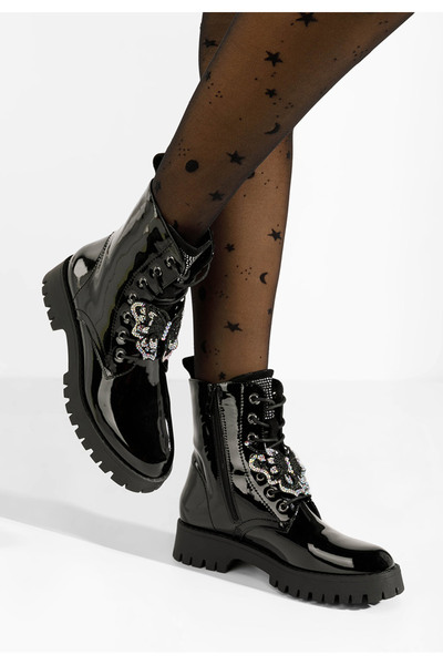 B T Shoes Αρβυλάκια γυναικεία Claudine μαύρα