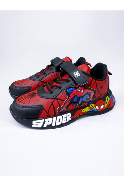 pediashoes Spiderman Lightweight and Flexible Soft-Soled Sports Shoes Are Available in Sizes 26 to 30.
