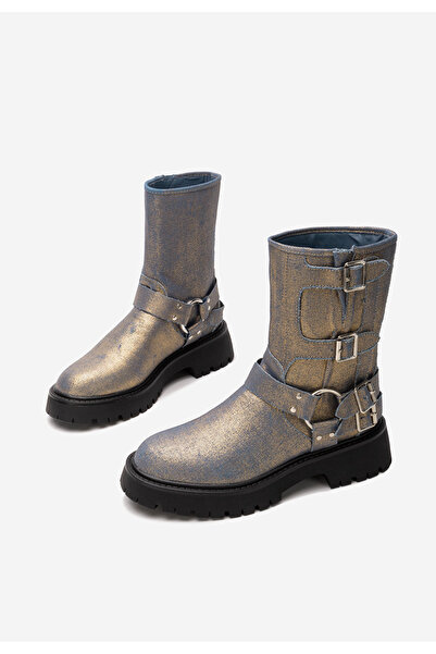 B T Shoes Zlaté nízké kozačky Jesica