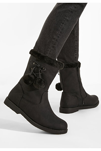 B T Shoes Černé dámské zimní boty Milena