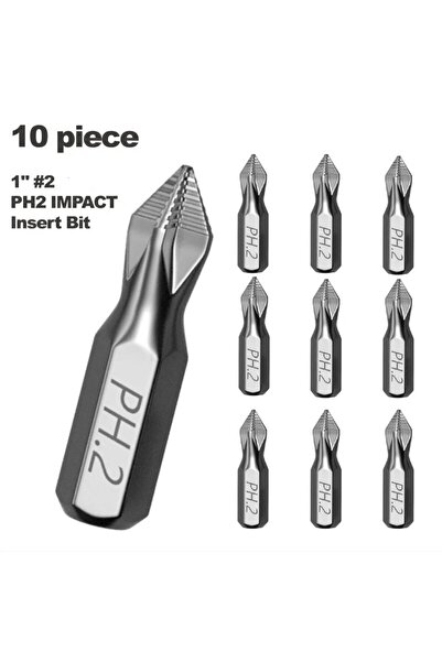 choice2 10PCs 1Inch PH2 Impact Screwdriver Bit - Perfect for Plastic, Wood, a...