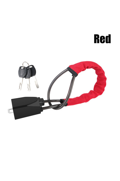 choice2 جهاز أحمر عالمي مضاد للسرقة لعجلة قيادة السيارة، مشبك حزام الأمان، كا...