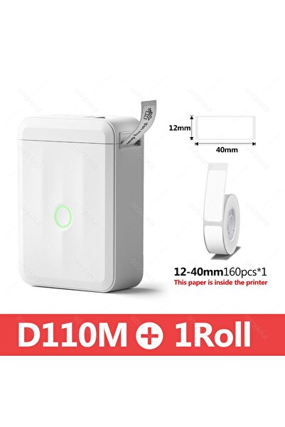 Choice4 D110M Add 1Roll Niimbot D110 Smart Portable Label Printer Mini Pocket Thermal Sticker Maker Self-adh