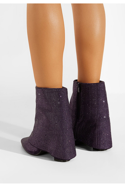 B T Shoes Μποτάκια με τακούνι μωβ Domina