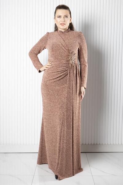 SUBU TASARIM Sahra Evening Dress Copper Tbsahn276