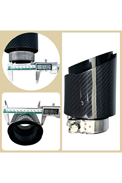 Choice17 قطعة واحدة من كاتم صوت خلفي عالمي للسيارات مصنوع من ألياف الكربون وا...