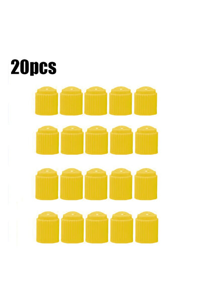 Choice7 Orange 20pcs 20Pcs Car Tire Tyre Valve Caps with O Ring Dust Covers P...