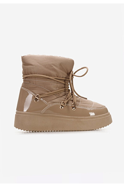 B T Shoes Γυναικείες Μπότες Χιονιού Denyela Χακι