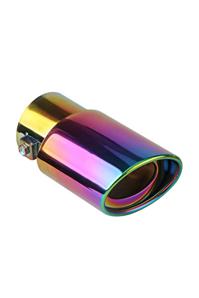 Choice1 Neon chrome Straight 1PCS 2.5" Inlet Car Auto Exhaust Muffler Tip Pip...