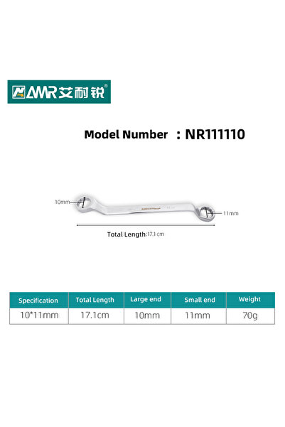 Choice5 10x11 mm Double End Box End Wrench Offset Ring Spanner Chrome Vanadiu...