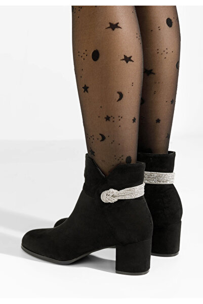 B T Shoes Γυναικεία Μποτίνια Helme Μαύρα