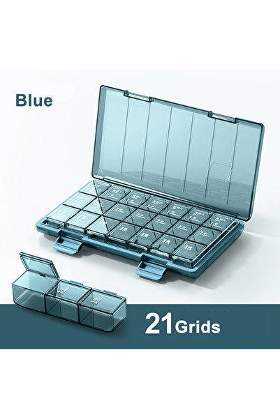 Choice5 علبة حبوب محمولة 21 غرام، تكفي لسبعة أيام، بتصميم ملون، قابلة للتكديس...