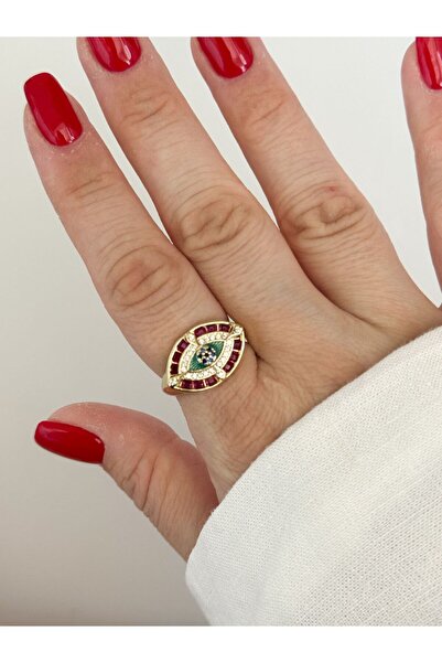 CHARMLUCKY PEMBE TAŞI GÖZ YÜZÜK