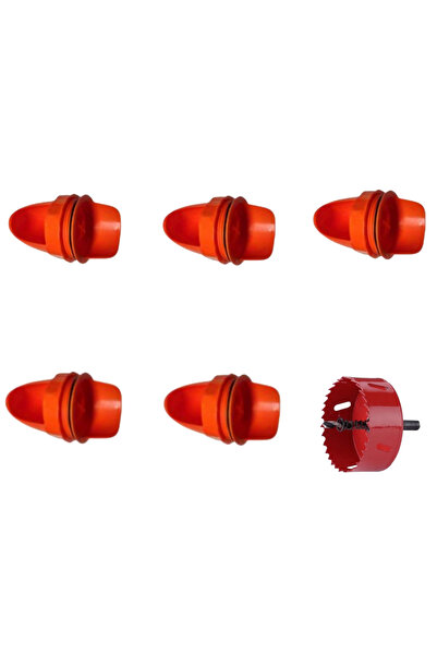 choice2 مجموعة من 6 قطع برتقالية اللون، معلف دجاج أوتوماتيكي يمكنك تركيبه بنف...