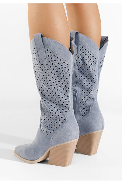 B T Shoes Svetlě modré dámské kozačky Sephora