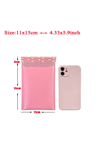 Choice5 11x15cm 20Pcs Pink Green Blue Poly Bubble Mailers Padded Envelopes Se...