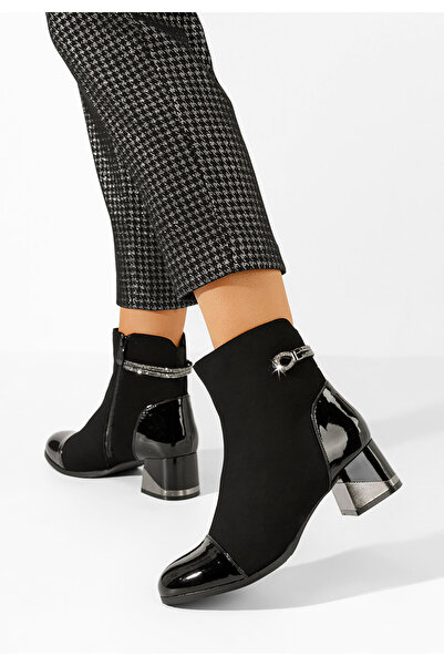 B T Shoes Γυναικεία Μποτίνια Excelsa V2 Μαύρα